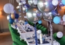 DESIGN BOTEZ STEJARI COUNTRY POOL - ORB METALLIC BALLOONS SILVER & DARK BLUE