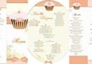 Invitatie de Nunta Stil Cupcake, Briosa Invitatie si Kit Printuri pentru Nunta tematice / CupCake, Love is Sweet - Includem Invitatia de Nunta Cupcake, Briosa, Meniu Nunta tematic Cupcake, Placecarduri