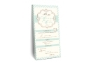 Invitatie de nunta tip tableta cu ciocolata | | It's mint to be "  - verde menta, dungi motive grafice, stil modern si vintage