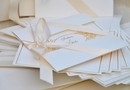 Invitatie pentru Nunta / White Cream - culoare ivory, folio gold, Design by T.Ina