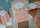 Invitatii de Nunta de Ciocolata 'Peach Geometry" - O invitatie dulce pentru invitatii dvs.!