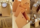 Marturii Minibag Handmade "Natur", Designed by T.Ina, accesorizata cu eticheta